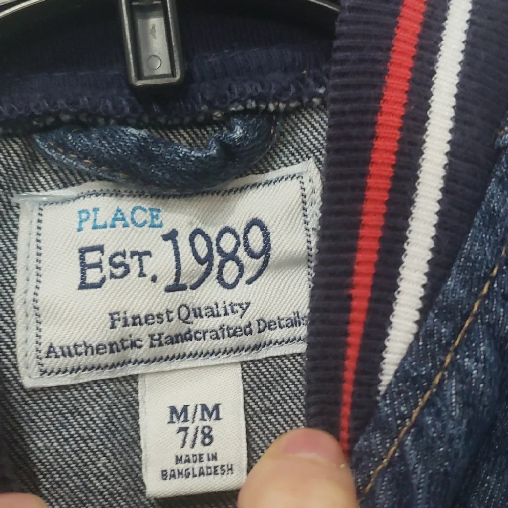 The Children's Place Blue Denim Kids Jacket with Navy Sleeves